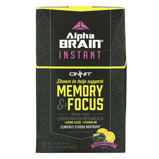 Onnit, AlphaBRAIN 即溶配方，記憶力和專注力提升配方，黑莓檸檬汽水味，30 袋裝，0.14 盎司（3.9 克）/袋