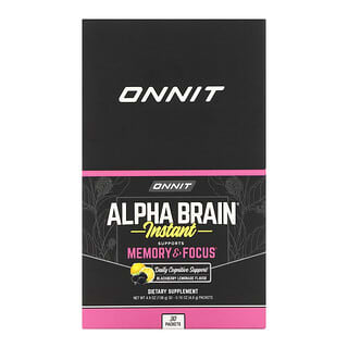Onnit, AlphaBRAIN（アルファブレイン）インスタント、メモリー＆フォーカス、ブラックベリーレモネードフレーバー、30袋、各3.9g（0.14オンス）