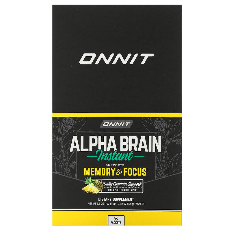 ONNIT Alpha Brain Instant - Pineapple Punch Flavor - Nootropic Brain  Booster Memory Supplement - Bra…See more ONNIT Alpha Brain Instant -  Pineapple