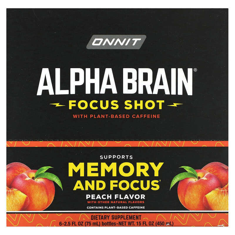 Onnit Alpha BRAIN Focus Energy Shot Supplement Energy Focus Mood