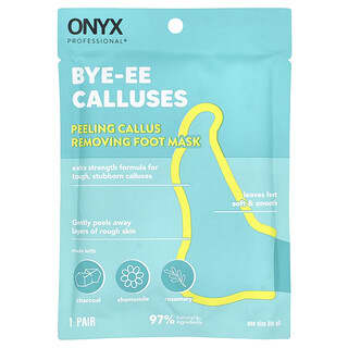 Onyx Professional, Bye-EE Calluses, Peeling Callus Removing Foot Mask, 1 Pair