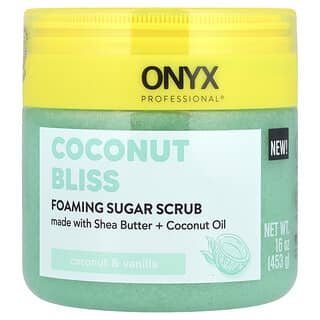 Onyx Professional, Кокосово блаженство, пенещ се захарен скраб, кокос и ванилия, 453 g (16 oz)