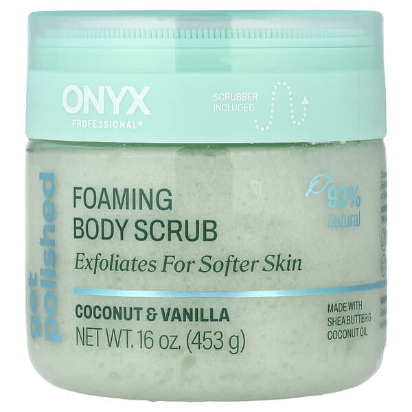 Onyx Professional, 겟 폴리시, 포밍 바디 스크럽, 코코넛 및 바닐라, 453g(16oz)