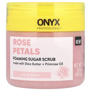 Onyx Professional, Rose Petals, сахарный скраб с пеной, роза и янтарь, 453 г (16 унций)