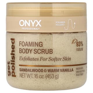 Onyx Professional, Get Polished, habzó testradír, szantálfa és meleg vanília, 453 g (16 oz)