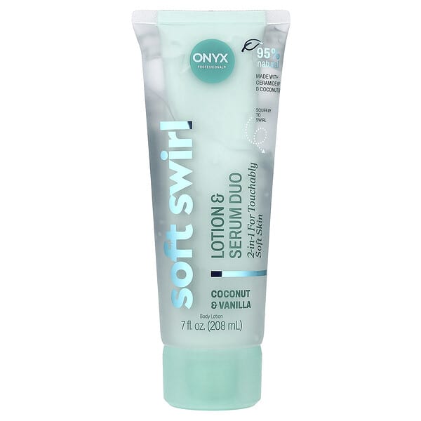 Onyx Professional, Soft Swirl, Lotion & Serum Duo, Kokos & Vanille, 208 ml