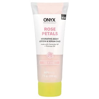 Onyx Professional, Rose Petals, Hydrating Body Lotion & Serum Duo, Rose & Amber, 7 fl oz (208 ml)