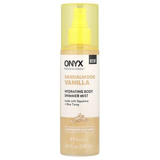 Onyx Professional, Nemlendirici Vücut Parlatıcı Sprey, Sandal Ağacı ve Sıcak Vanilya, 6,5 fl oz (200 ml)