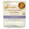 Pure Shea Butter Lip Balm, with Vitamin E, Unscented, 0.25 oz (7 g)