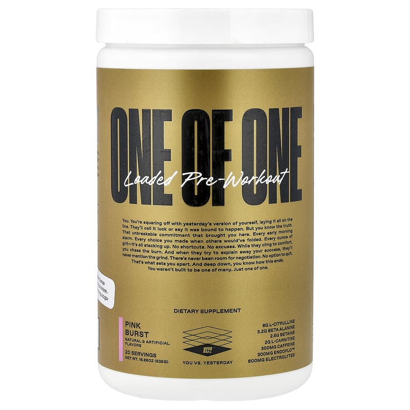 One of One Loaded Pre-Workout - 20 Servings Pink Burst