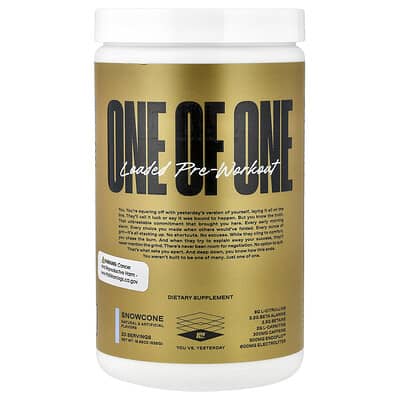 ONE OF ONE, Pre-Workout, Shaved Ice Flavor, 18.88 oz (535 g)