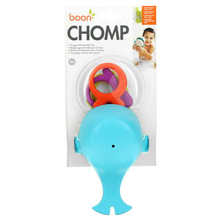 Boon, Chomp, Juguete de baño con forma de ballena hambrienta, Bebés de más de 12 meses