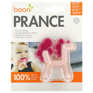 Boon, Prance, Unicorn, Silicone Teether, 0-12 months, Pink, 1 Count