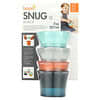 Snug Snack，帶杯子的通用矽膠零食蓋，9 米以上，2 個杯子和 2 個蓋子，每個 7 盎司（207 毫升）