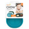 Chow, Divided Silicone Plate Set, 6m+, Blue, 3 Pack