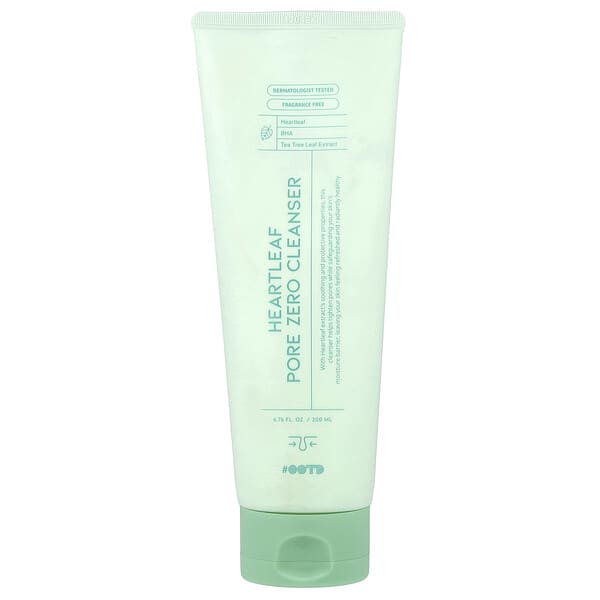 OOTD, 하트리프 포어 제로 클렌저, 향료 무함유, 200ml(6.76fl oz)