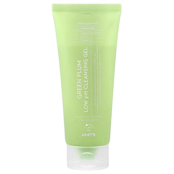 OOTD, 그린 플럼 약산성 클렌징 젤, 향료 무함유, 200ml(6.67fl oz)