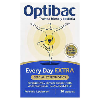 Optibac‏, Every Day Extra ، بروبيوتيك متخصص ، 30 كبسولة