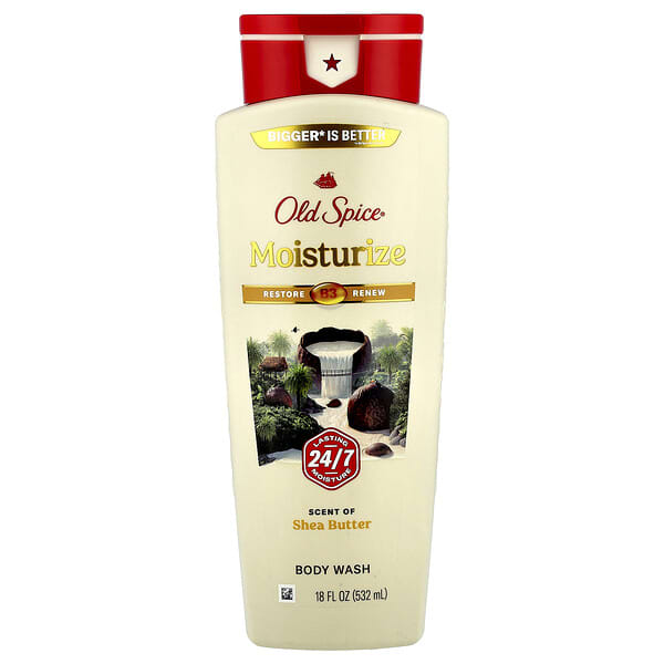 Old Spice, 바디 워시, 모이스처라이즈, 시어버터, 532ml(18fl oz)