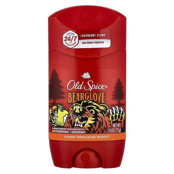 Old Spice, 땀 억제제 & 데오드란트, 베어글러브, 73g(2.6oz)