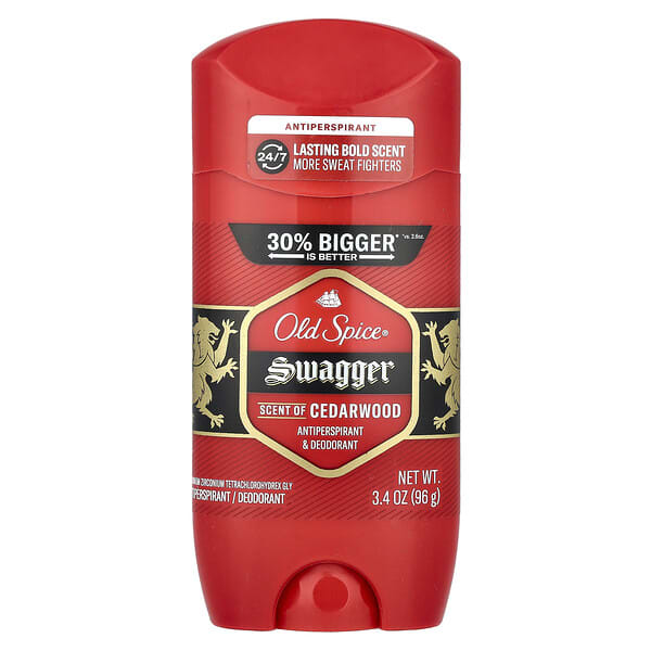 Old Spice, 스와거, 땀 억제제 & 데오드란트, 시더우드, 96g(3.4oz)
