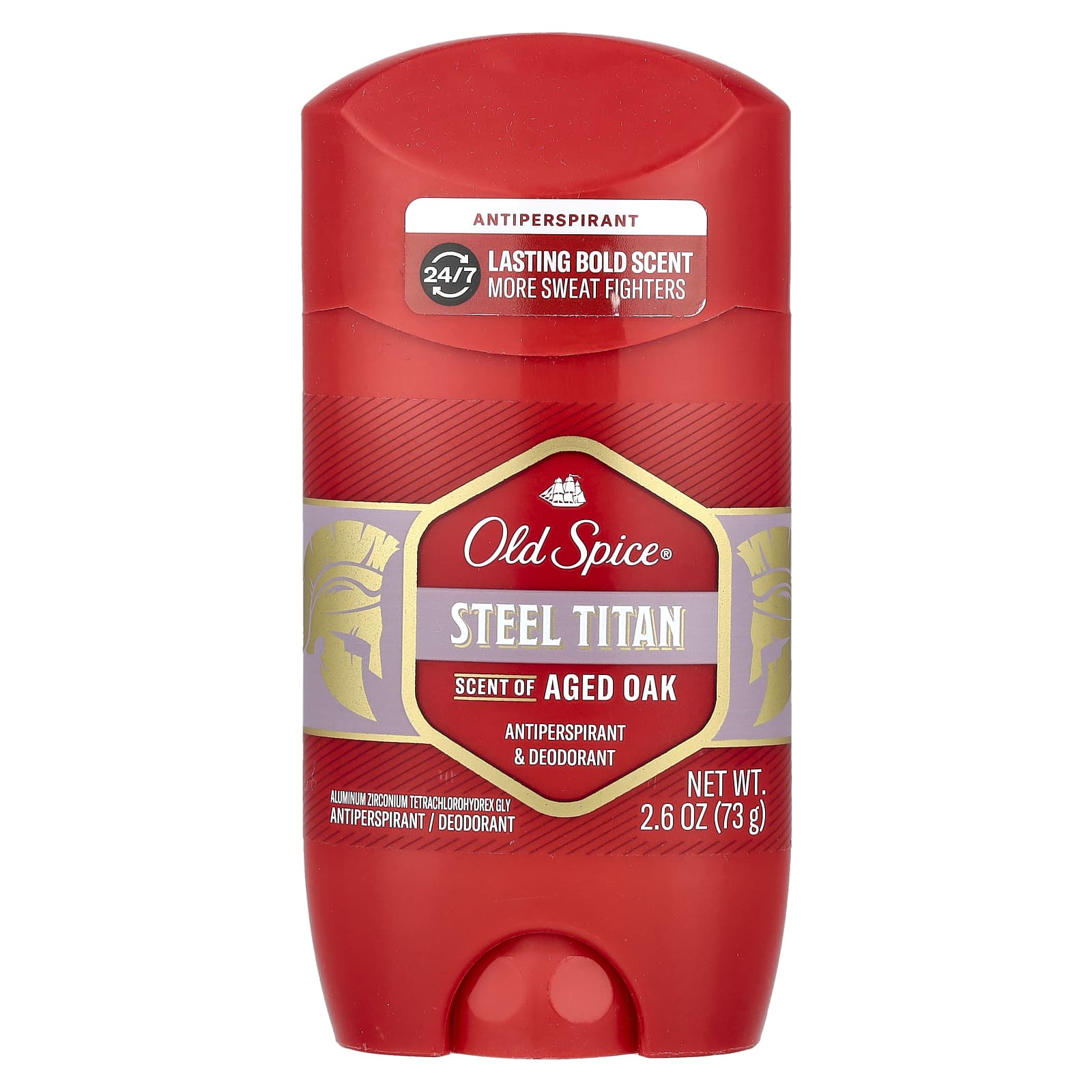 Steel Titan Antiperspirant＆Deodorant、エイジドオーク、73g
