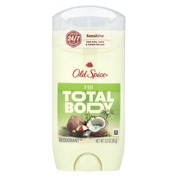 Old Spice, Total Body, 데오드란트 스틱, 피지, 85g(3oz)