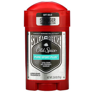Old Spice, Pure Sport Plus, Antitranspirante / Desodorante Extra Forte, Sólido Suave, 73 g (2,6 oz)