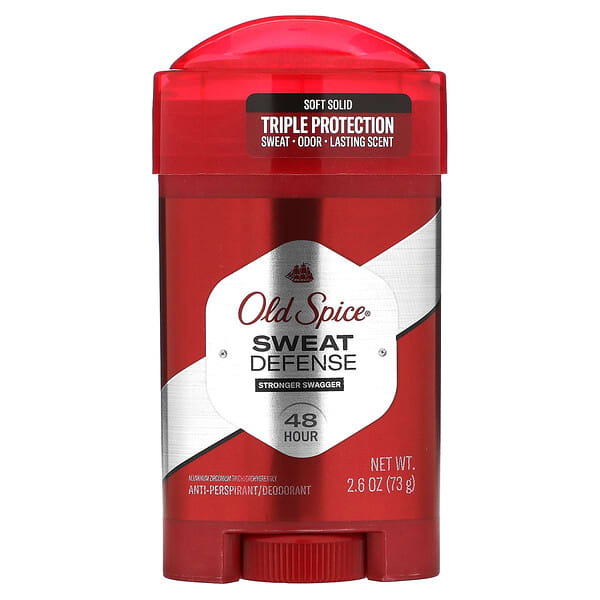 Old Spice, Sweat Defense Anti-Perspirant Deodorant, Soft Solid, Stronger Swagger, 2.6 oz (73 g)