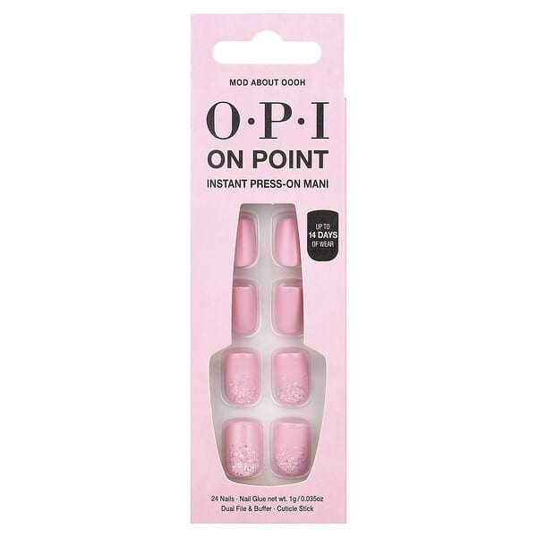 OPI, Pontos, azonnal felpattintható manikűr, rövid fazon, Mod About Oooh, 27 darabos készlet