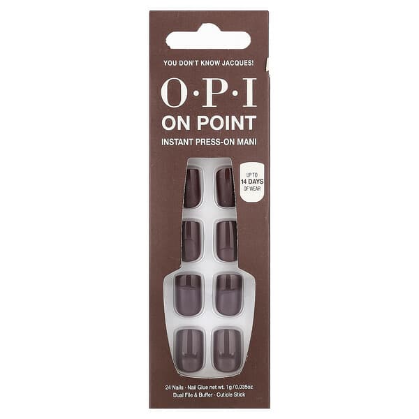 OPI, 온 포인트, 인스턴트 프레스-온, 마니, 짧은 길이, You Do not Really Jacques!, 27종 키트