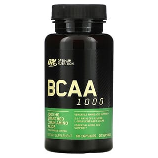 Optimum Nutrition, BCAA 1000 แบบแคปซูล เมก้าไซส์ ขนาด 1 ก. บรรจุ 60 แคปซูล