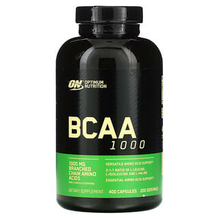 Optimum Nutrition, BCAA 1000 ชนิดแคปซูล เมก้าไซส์ ขนาด 1 ก. บรรจุ 400 แคปซูล