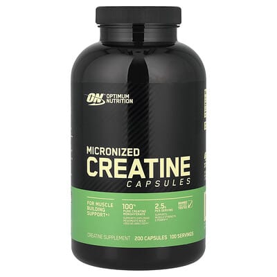 Optimum Nutrition, Micronized Creatine, 200 Capsules (1.25 g Each)