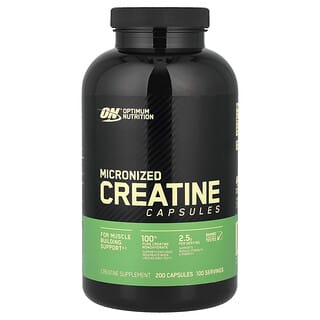 Optimum Nutrition, Capsule de creatină micronizată, 200 de capsule (1,25 g per capsulă)