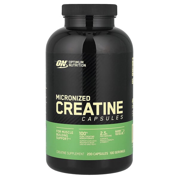 Micronized Creatine Capsules, 200 Capsules (1.25 g per Capsule )