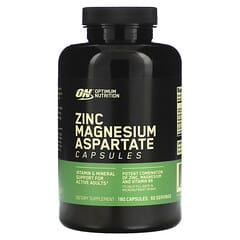 Optimum Nutrition, Aspartato de zinc y magnesio`` 180 cápsulas