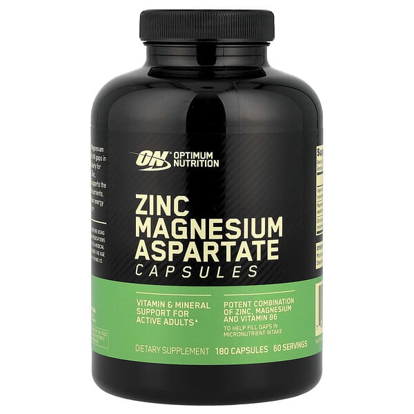 Optimum Nutrition, 天冬氨酸鎂鋅片劑，180 粒膠囊