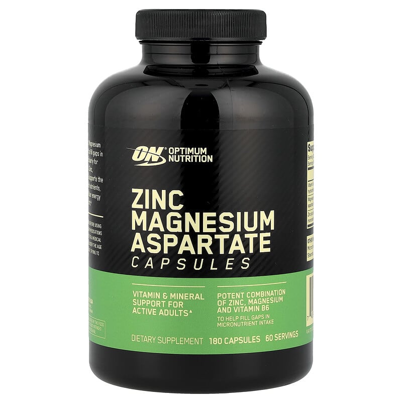 Aspartato de zinc y magnesio`` 180 cápsulas