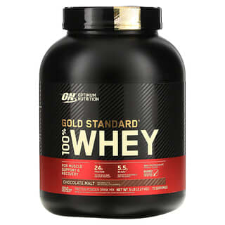 Optimum Nutrition, Gold Standard 100% Whey, Chocolate y malta, 2,27 kg (5 lb)