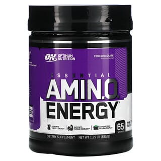 Optimum Nutrition, ESSENTIAL AMIN.O. ENERGY, Concord Grape, 1.29 lbs (585 g)