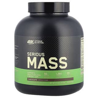 Optimum Nutrition, Serious Mass™, Suplemento para favorecer el desarrollo muscular y el aumento de peso, Chocolate, 2,72 kg (6 lb)