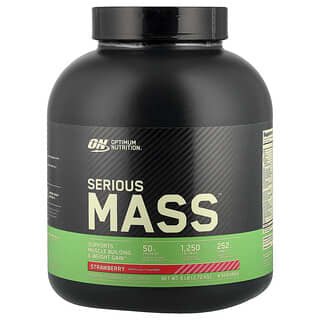 Optimum Nutrition, Serious Mass™, Proteinpulver für den Muskelaufbau und die Gewichtszunahme, Erdbeere, 2,72 kg (6 lb.)