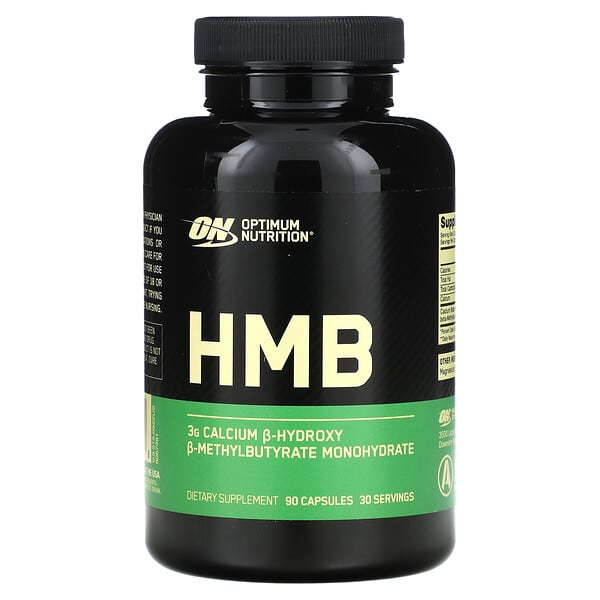 Optimum Nutrition, HMB, Suplemento de monohidrato de ß-hidroxi ß-metilbutirato (HMB) de calcio, 90 cápsulas
