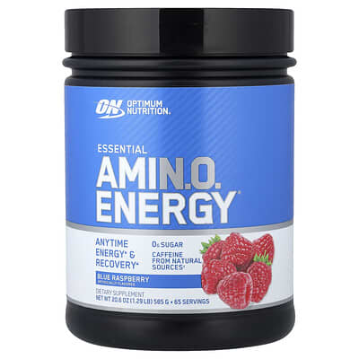 Optimum Nutrition, Essential Amin.O. Energy®, Blue Raspberry, 20.6 oz (585 g)