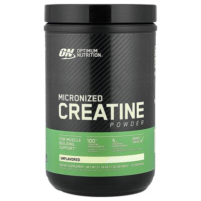 Optimum Nutrition, Micronized Creatine Powder, Unflavored, 1.32 lbs (600 g)