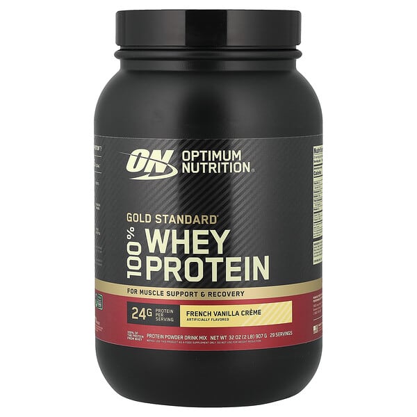 Optimum Nutrition, Gold Standard 100% Whey, 프렌치 바닐라 크림, 909g(2lbs)