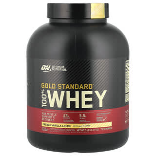 Optimum Nutrition, Gold Standard 100% Whey, Krim French Vanilla (Rasa Vanila), 2,27 kg (5 pon)