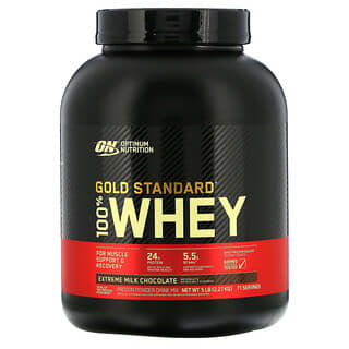 Optimum Nutrition, Gold Standard，全乳清蛋白，極限牛奶巧克力，5 磅（2.27 千克）