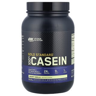 Optimum Nutrition, Gold Standard 100 % Casein, Caseína, Vainilla cremosa, 825 g (1,81 lb)